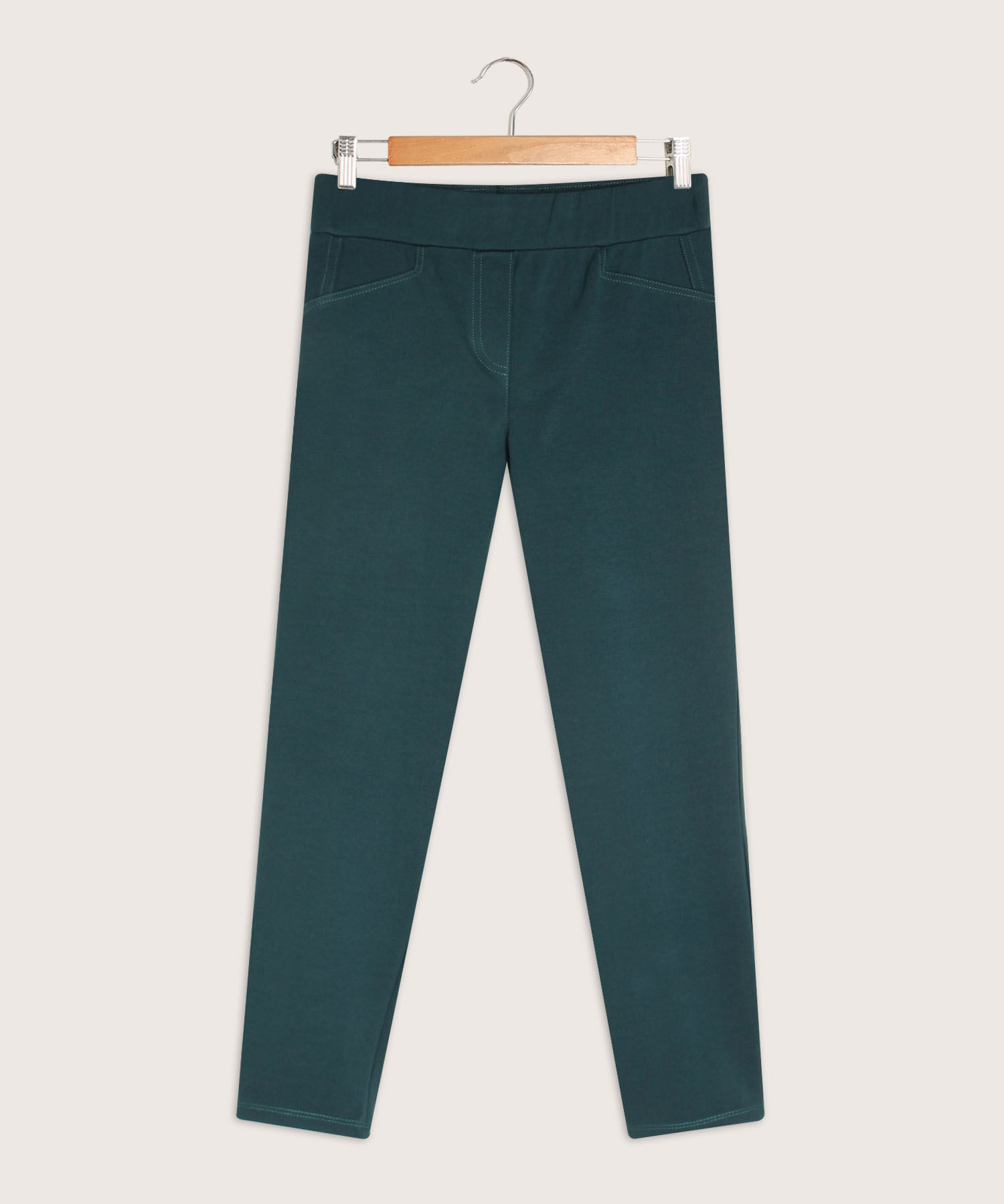 Leggings Unicolor Con Corte