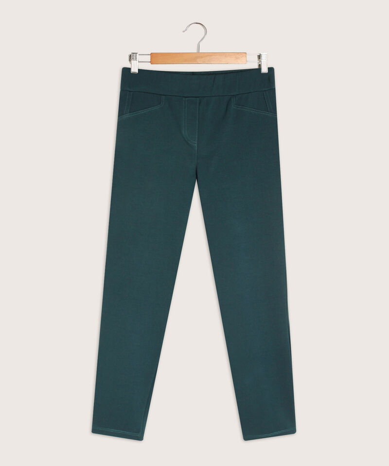 Leggings Unicolor Con Corte