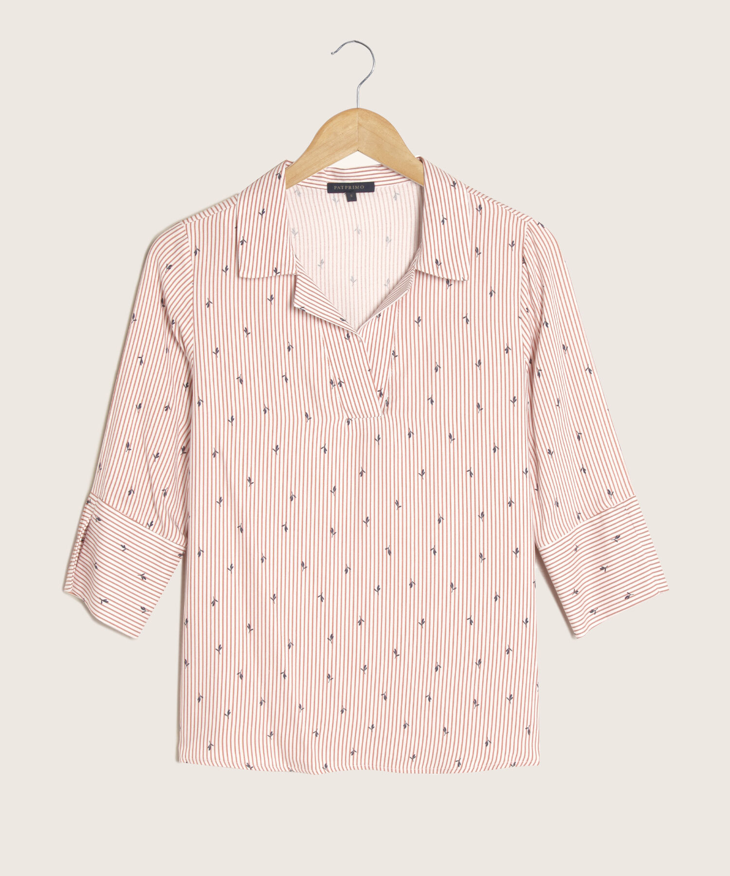 Camisa Manga 3/4 Corporativa Estampada