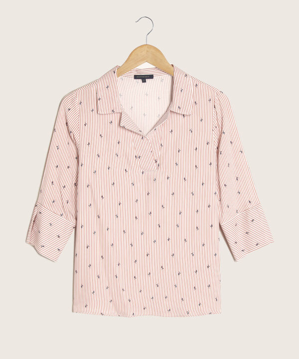 Camisa Manga 3/4 Corporativa Estampada