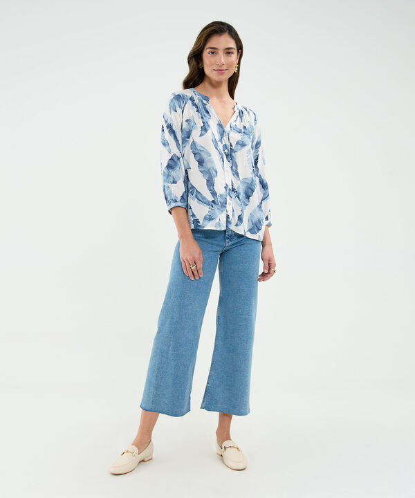 Blusa Estampada Escote en V image number null