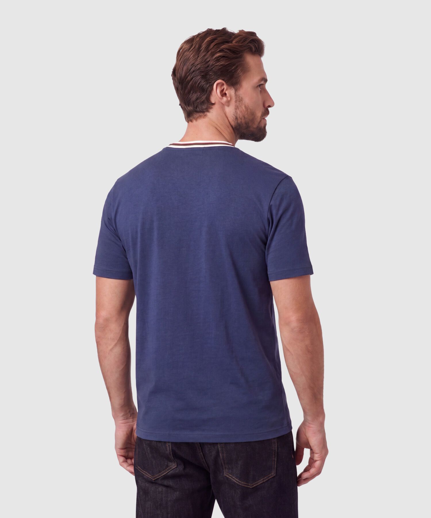 Camiseta Cuello Con Detalle Para Hombre