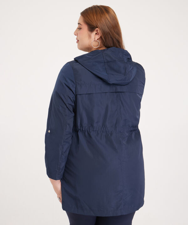 Chaqueta Parka Con Capota, Charreteras Y Cordon De Ajuste