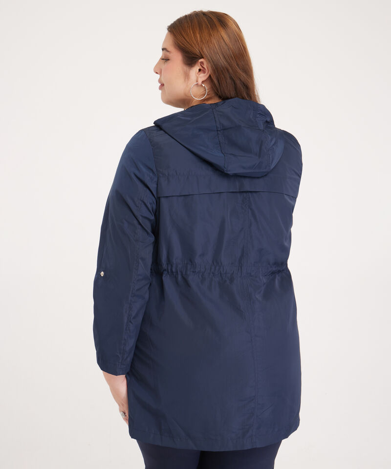 Chaqueta Parka Con Capota, Charreteras Y Cordon De Ajuste