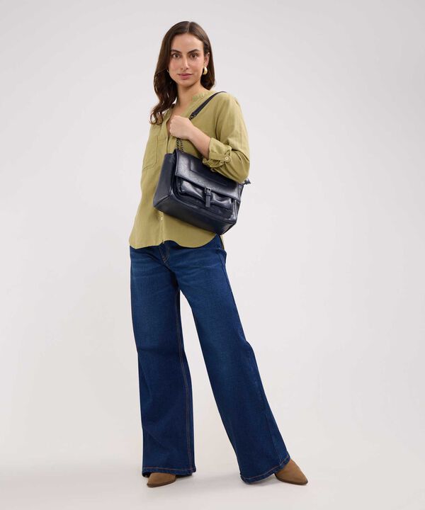 Blusa en Efecto Lino image number null
