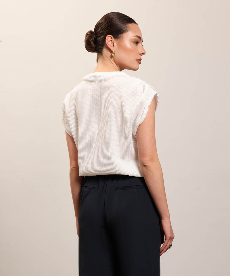 Camiseta unicolor texturizada 