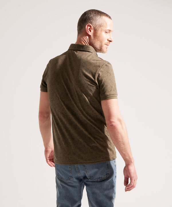 Polo Manga Corta Estampada Slim