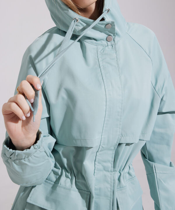 Chaqueta Tipo Parka Manga Larga Con Bolsillos De Fuelle