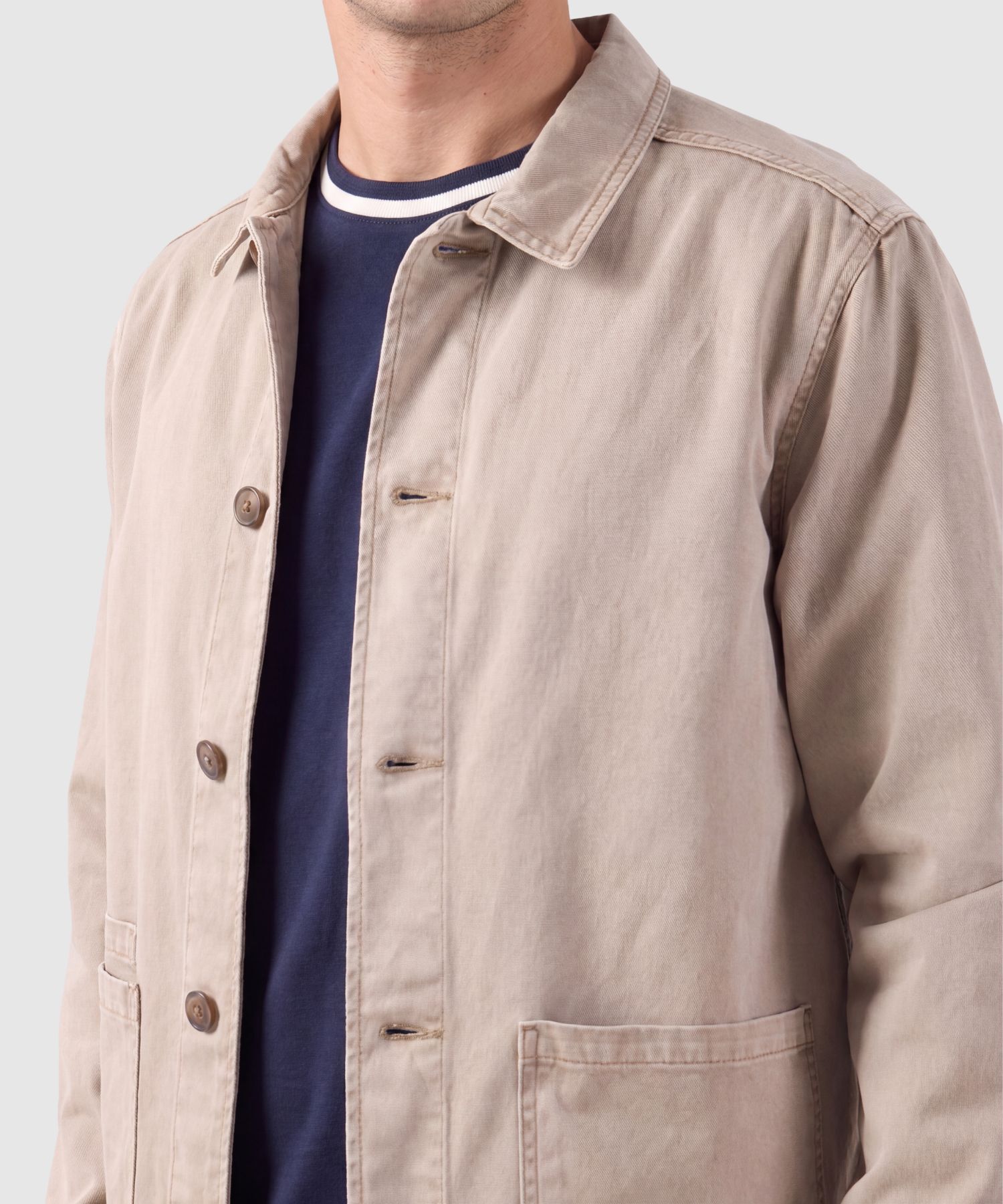 Chaqueta Casual Unicolor Para Hombre