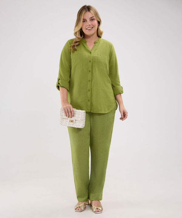 Blusa con Cuello Mao image number null