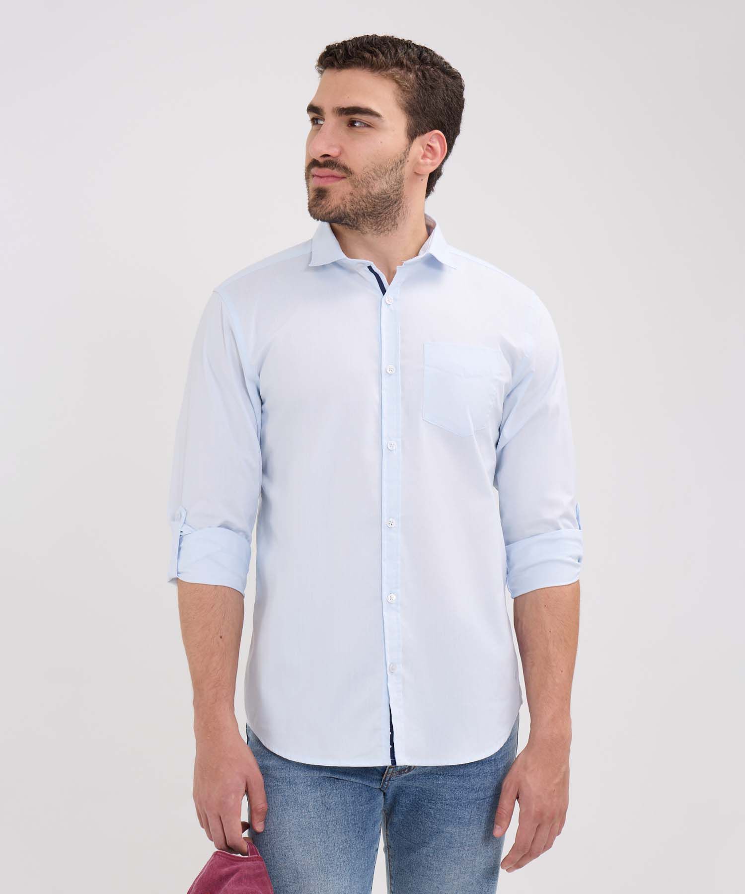 Camisa Manga Larga Unicolor