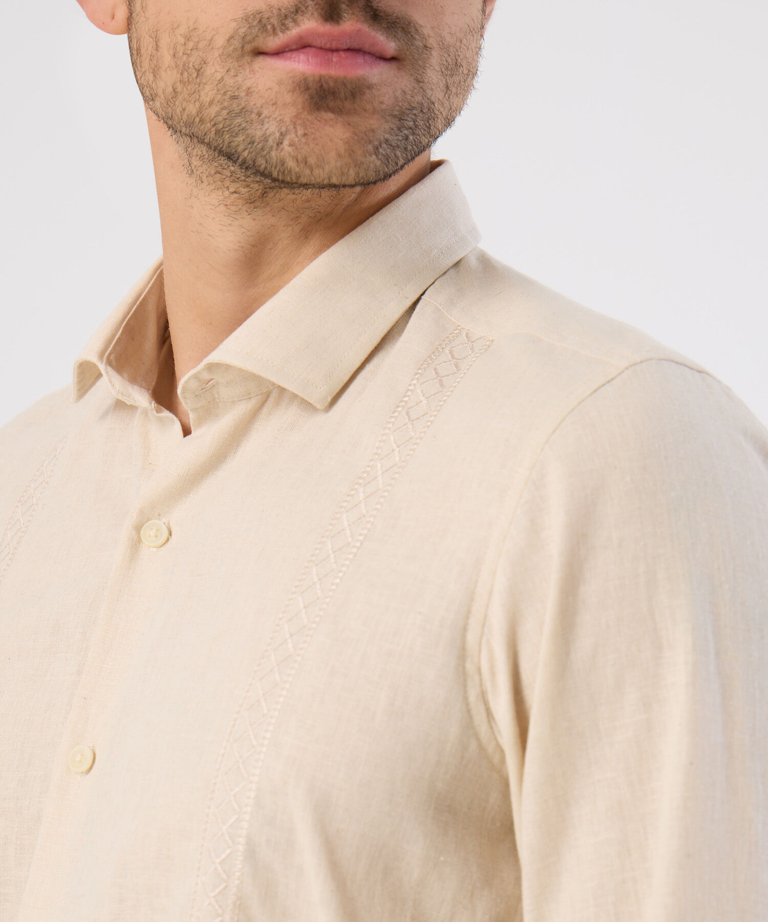 Camisa Guayabera Moderna Para Hombre