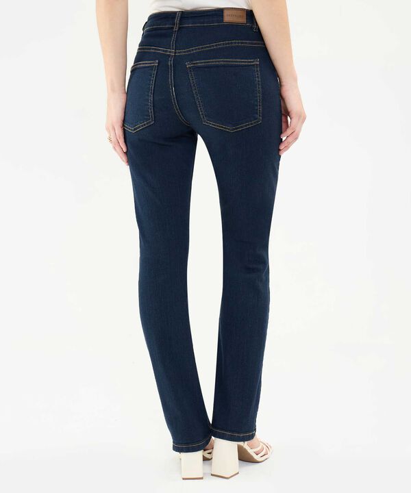 Jeans Straight Tono Negro
