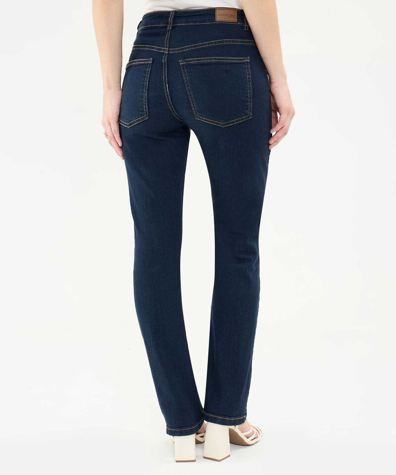 Jeans Straight Tono Negro