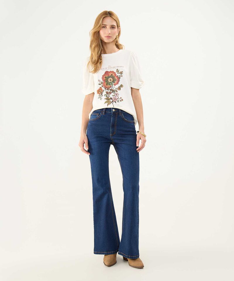 Camiseta Estampada con Ruche