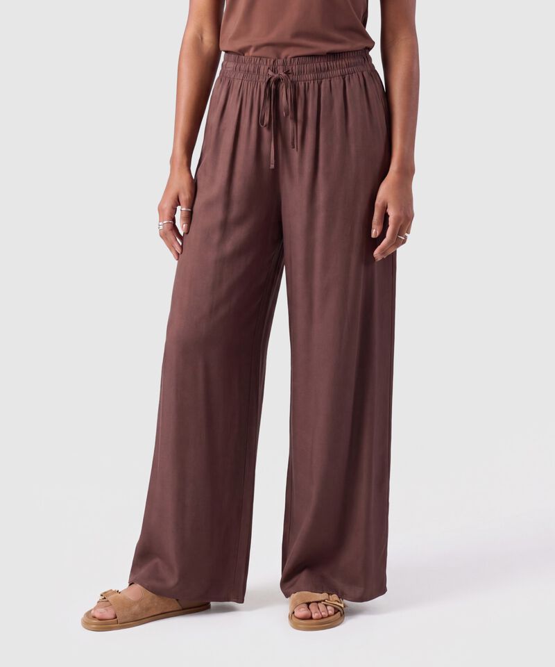 Pantal&oacute;n Fluido Con Cord&oacute;n Ajustable Para Mujer