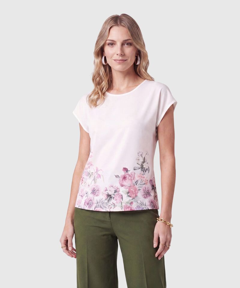 Blusa Con Mangas Tipo Casquillo Mujer
