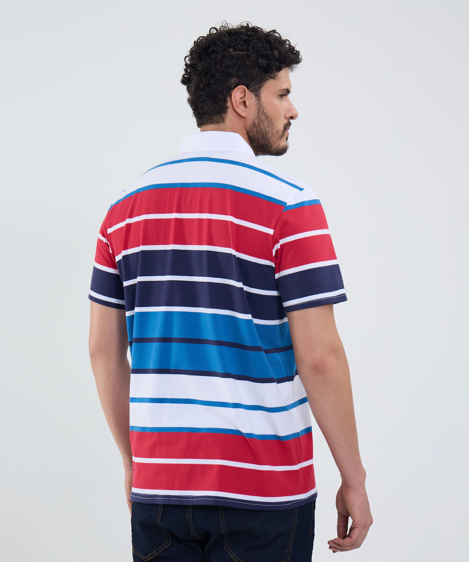 Polo Cuello Máquina Preteñida Sin Bolsillo Para Hombre