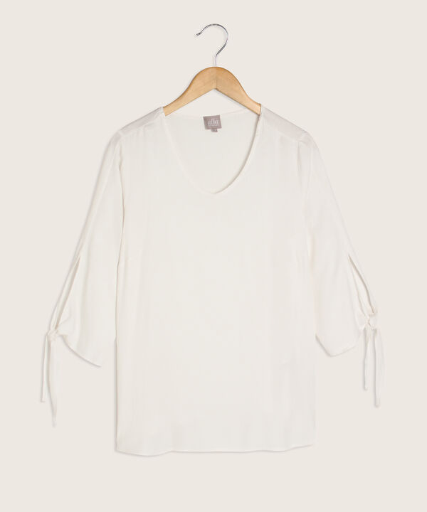 Blusa Manga 3/4 Con Anudado En Puño