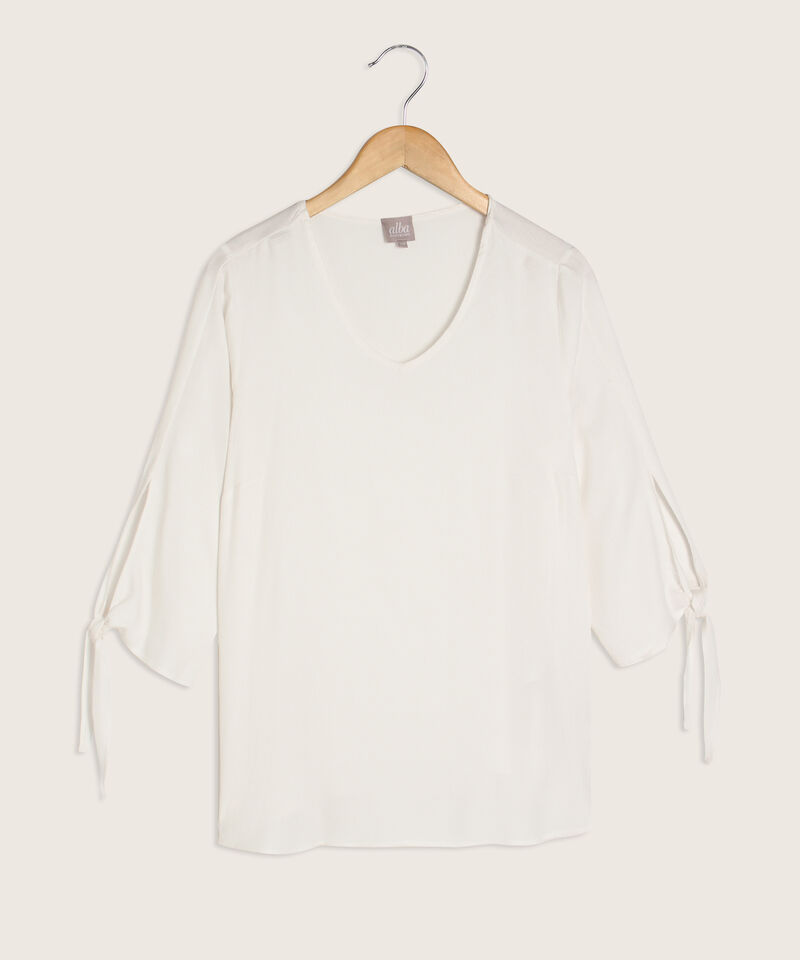 Blusa Manga 3/4 Con Anudado En Puño
