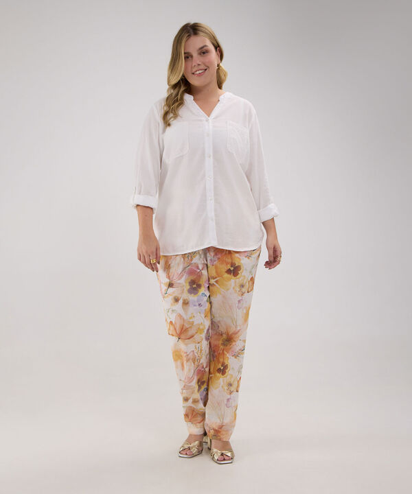 Blusa con Cuello Mao
