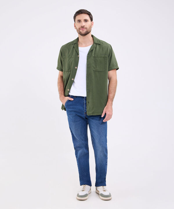 Camisa de Manga Corta Estilo Cubano para Hombre image number null