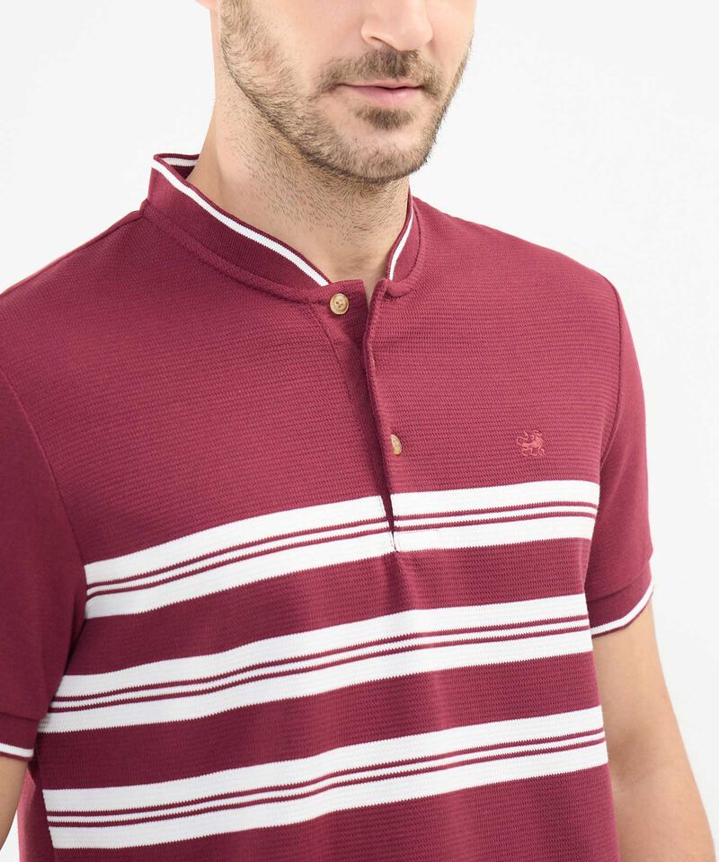 Polo Cuello Mao con Rayas