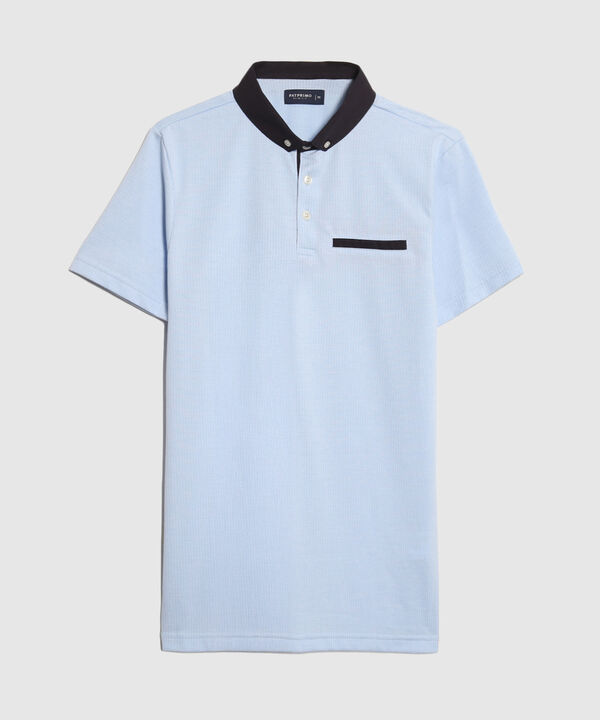 Polo Cuello Duro con Bolsillo