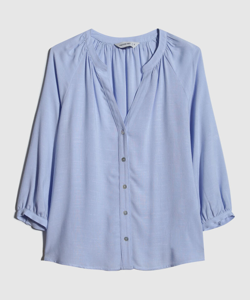 Blusa Manga Tres Cuartos Cuello Neru Unicolor