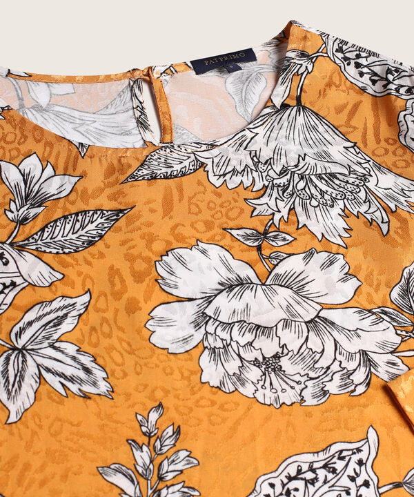 Blusa Estampada Manga Tres Cuartos