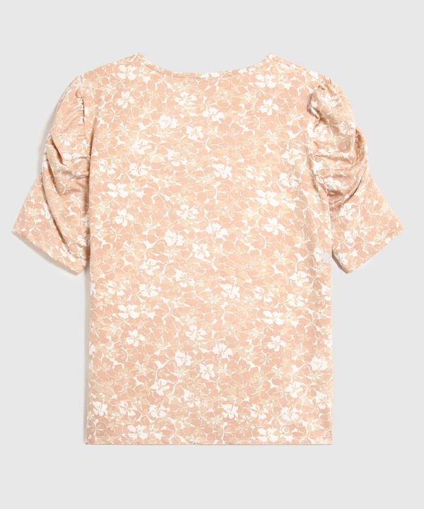 Camiseta Con Ruche Estampado Floral image number null