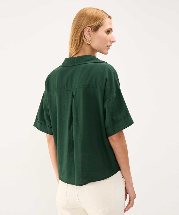 Camisa en Efecto Lino