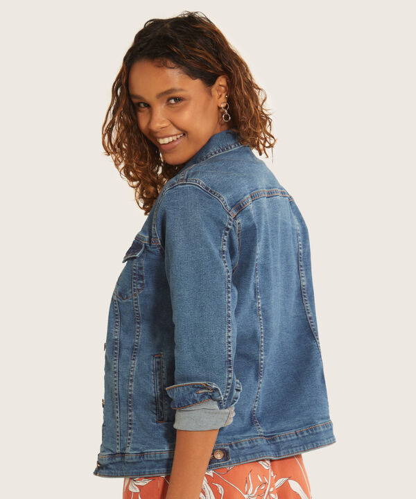 Chaqueta Para Mujer De Diseño Clásico En Denim