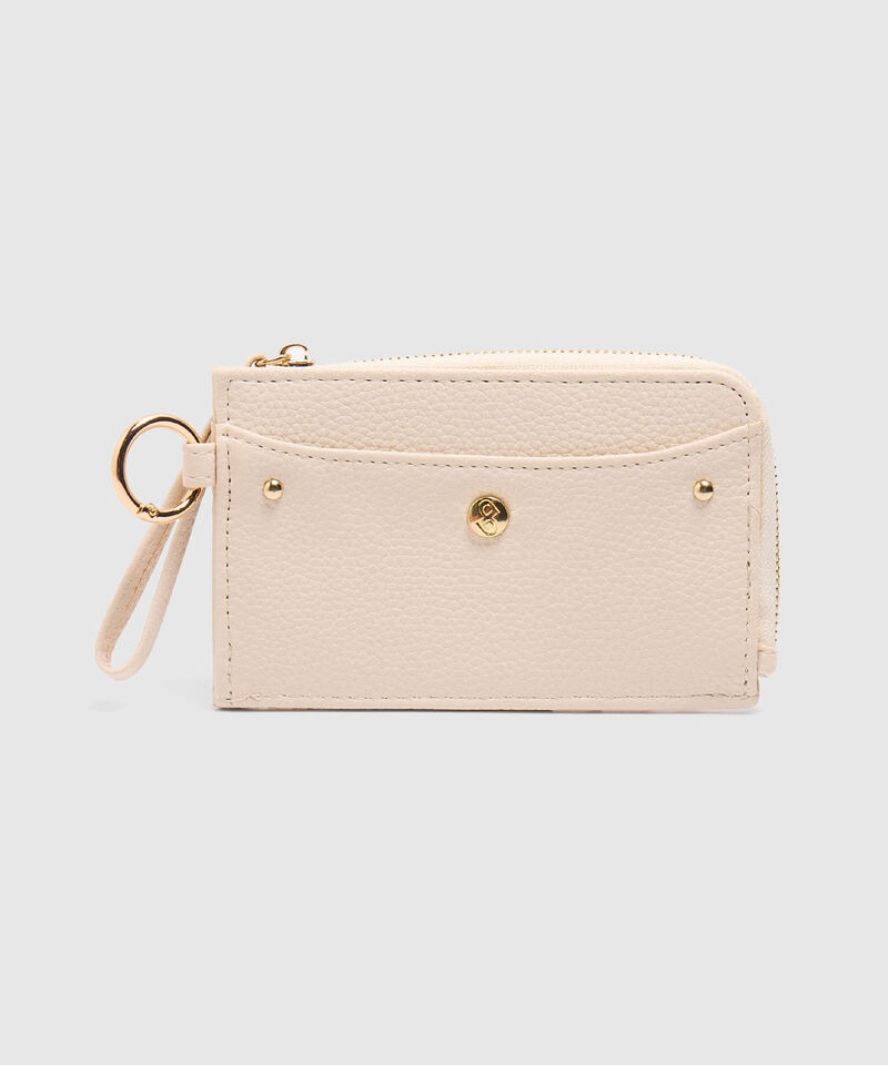 Billetera Con Llavero Y Textura Para Mujer