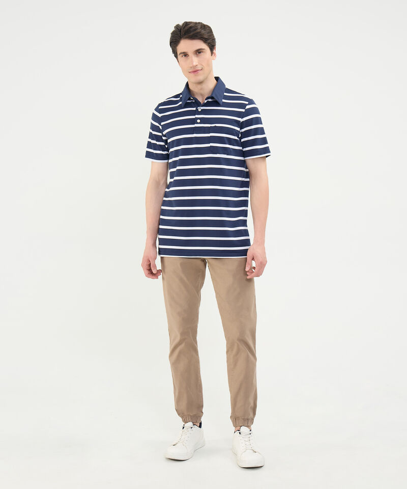 Polo Cuello Duro con Franjas
