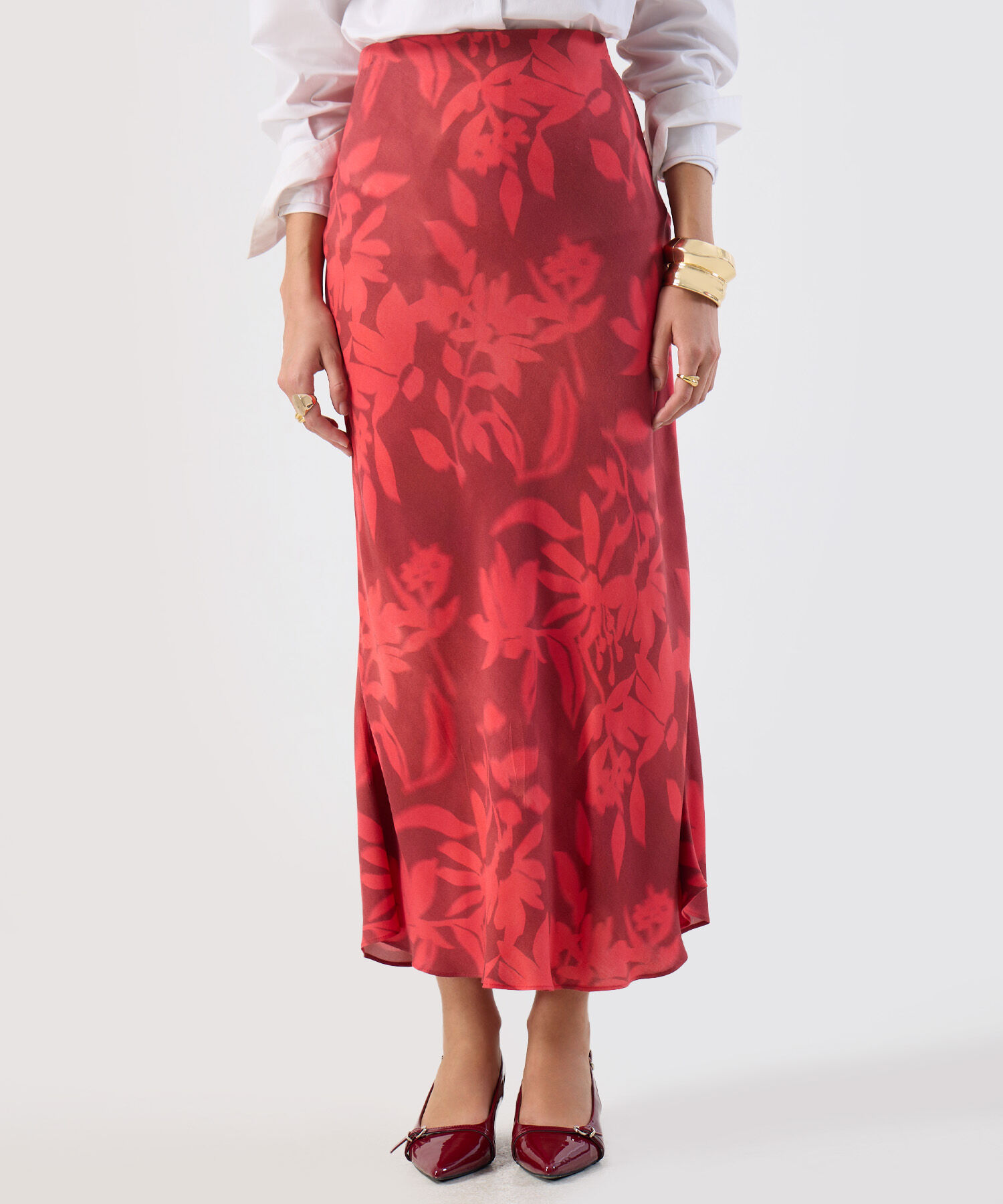 Falda Larga Estampada 