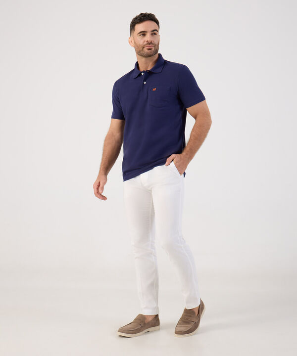 Polo Unicolor Con Bolsillo 