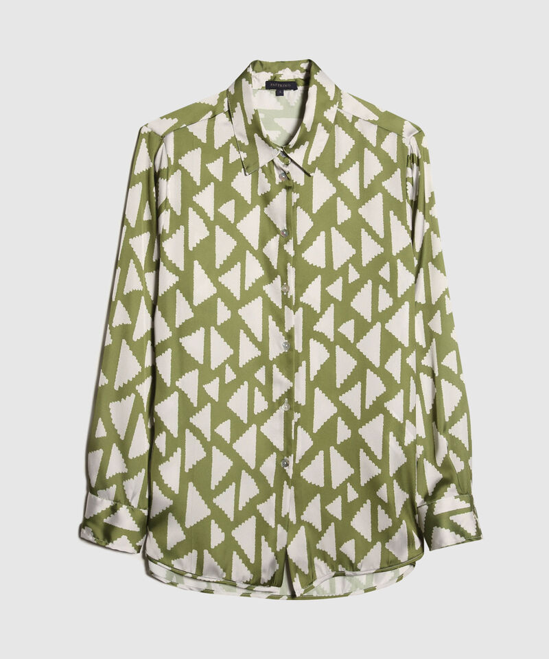 Camisa Estampada En Satin