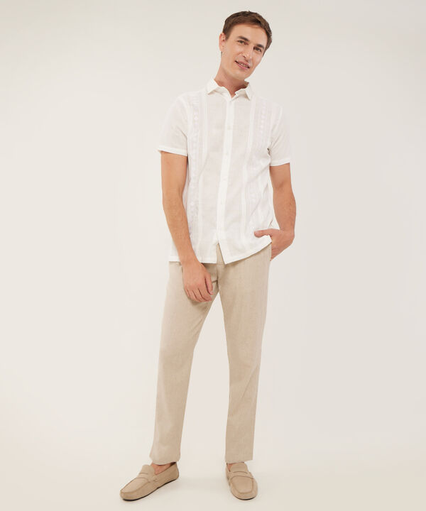 Pantalón Chino Lino Unicolor image number null