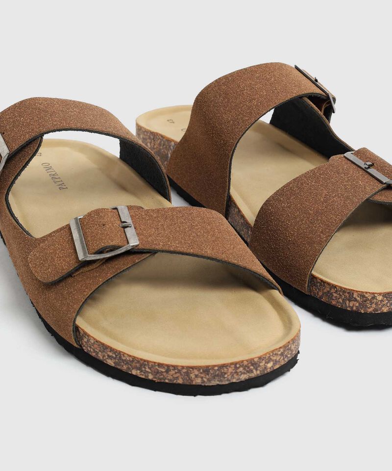 Sandalias Con Doble Hebilla Hombre