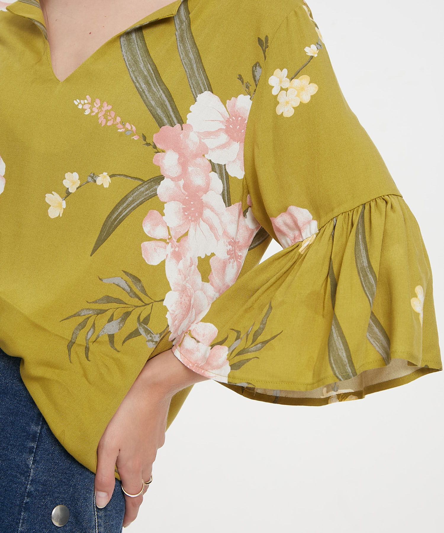 Blusa Estampada Manga Corta