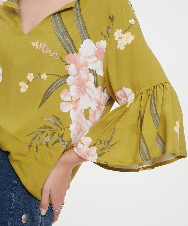 Blusa Estampada Manga Corta