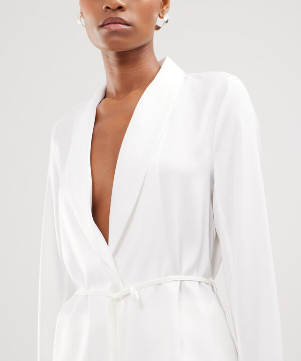 Chaqueta Unicolor Tipo Kimono image number null