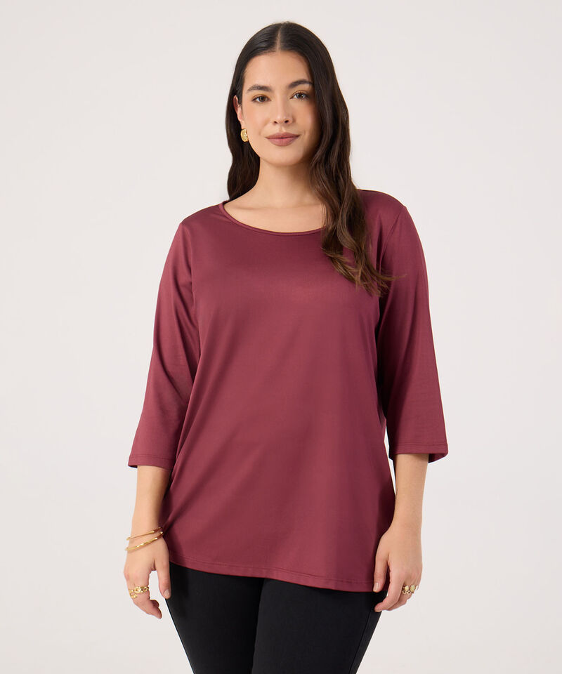 Camiseta Unicolor Para Mujer