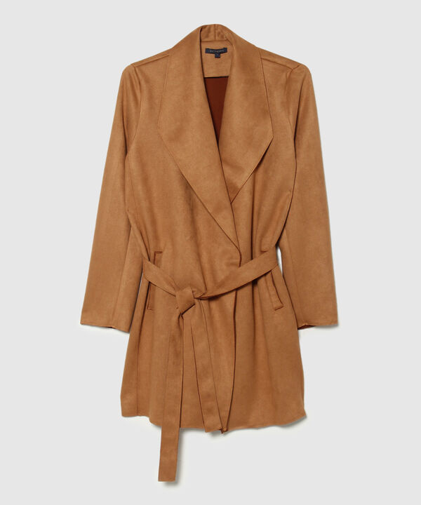 Chaqueta Unicolor Tipo Trench