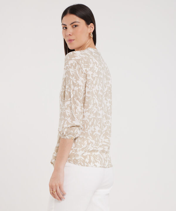 Blusa Manga 3/4 Estampada