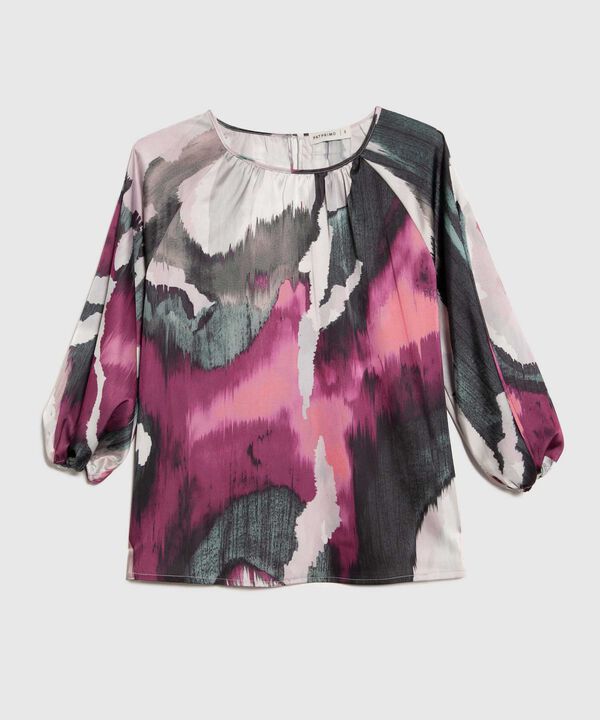 Blusa Satinada Estampada