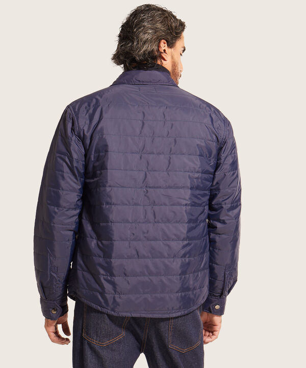 Chaqueta Cuello Tipo Camisero, Acolchada