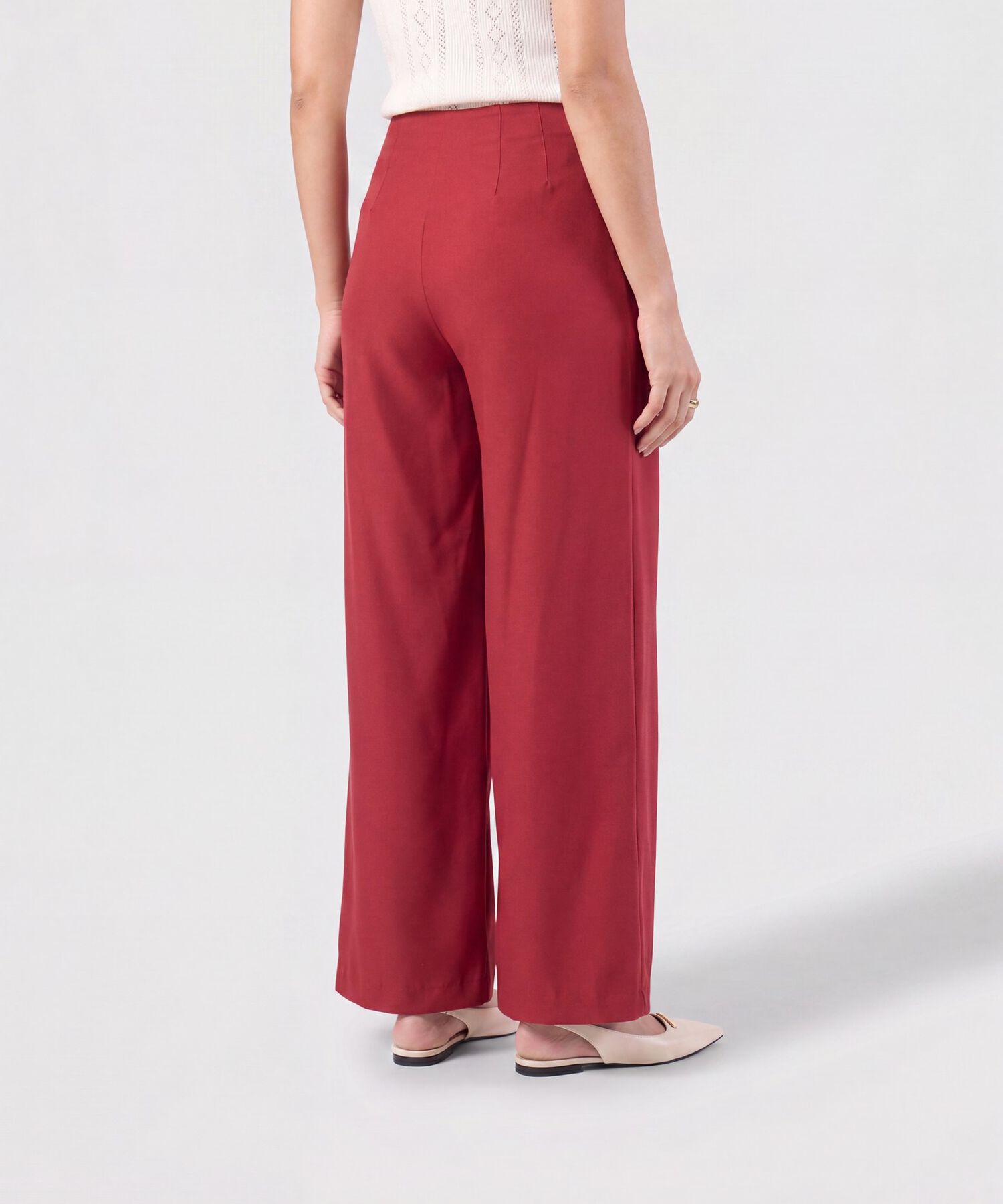 Pantal&oacute;n Palazzo De Tiro Alto Para Mujer