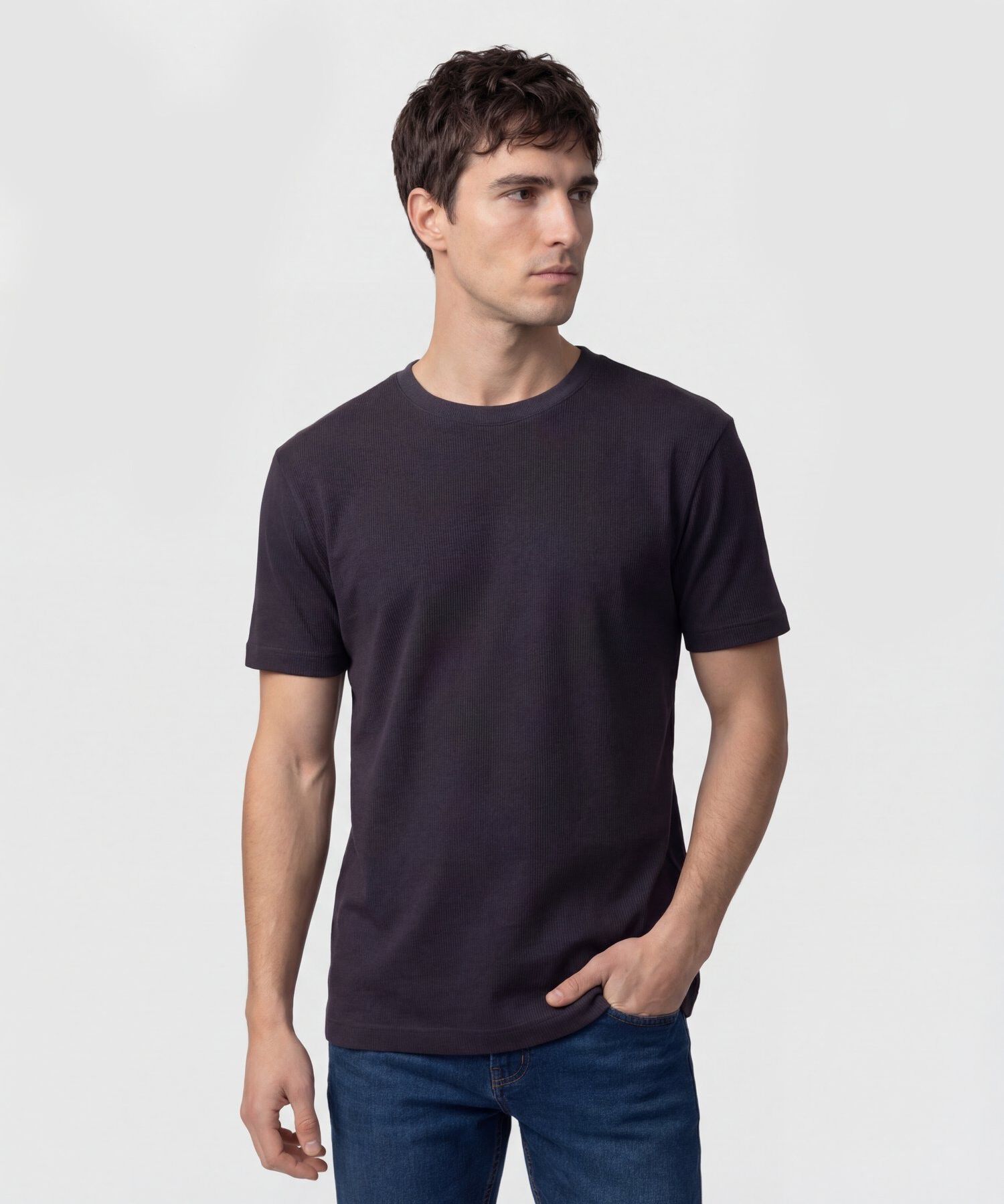 Camiseta Regular Fit Unicolor Para Hombre
